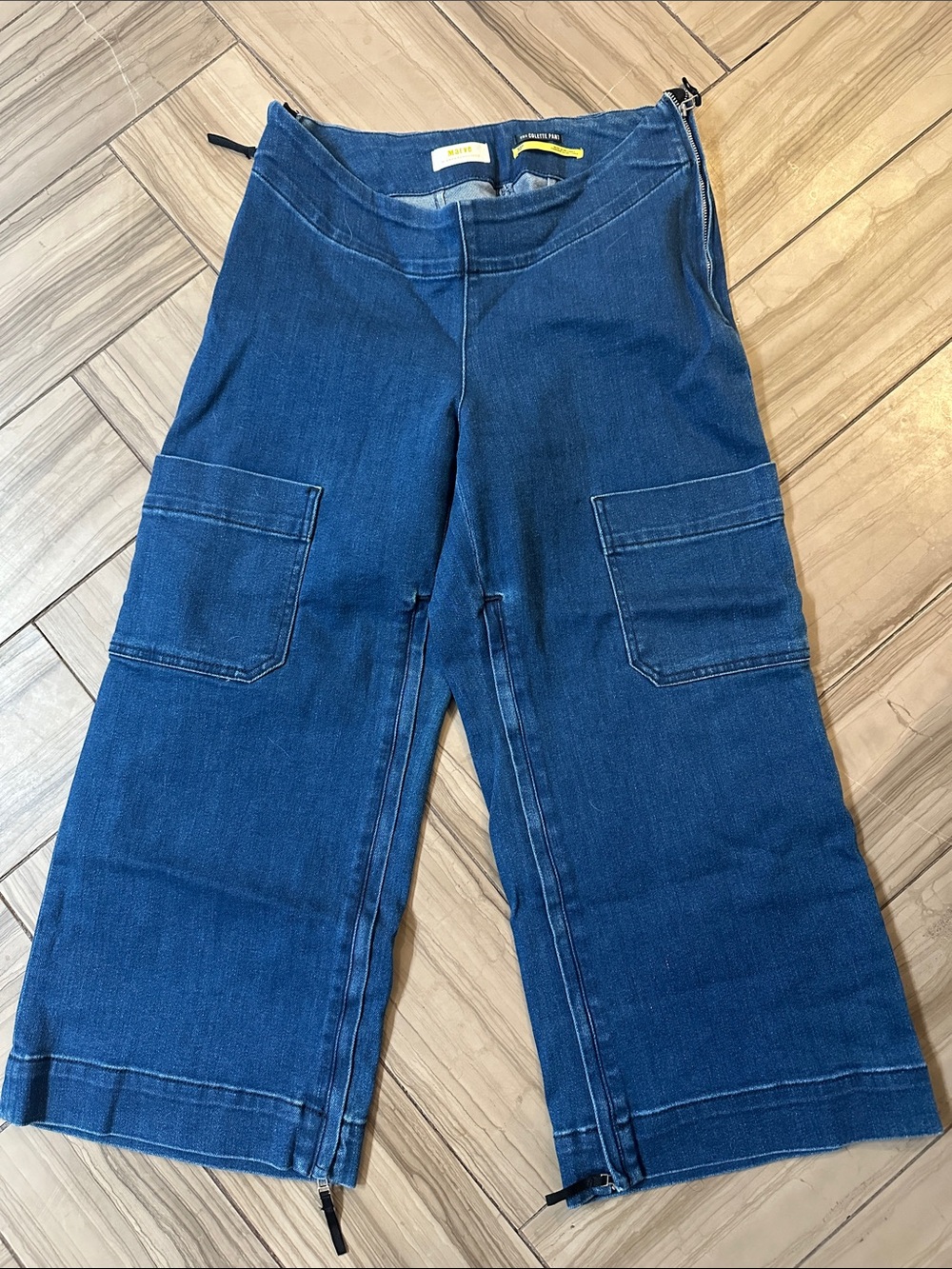 Maeve Collette Seated Adaptive Wide-Leg Cropped Jeans 30P